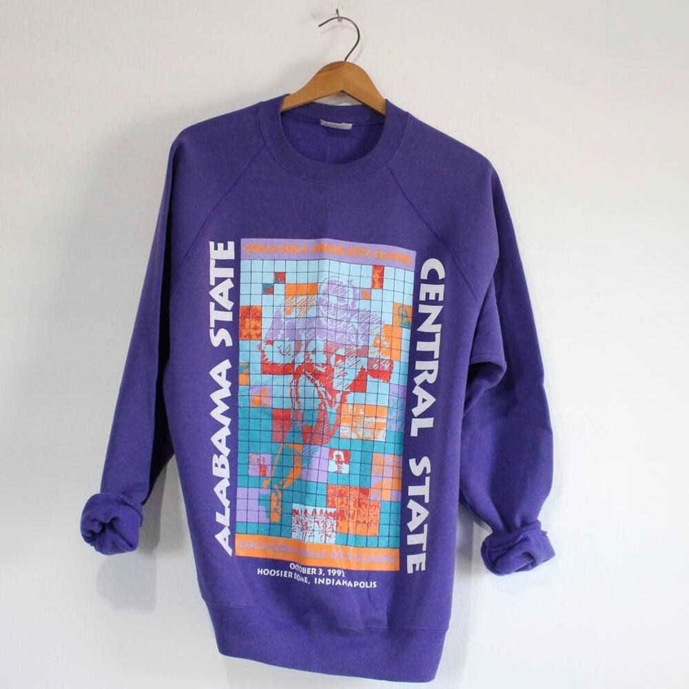 Vintage Circle City Classic Alabama State vs Central State 1992 Sweatshirt XL